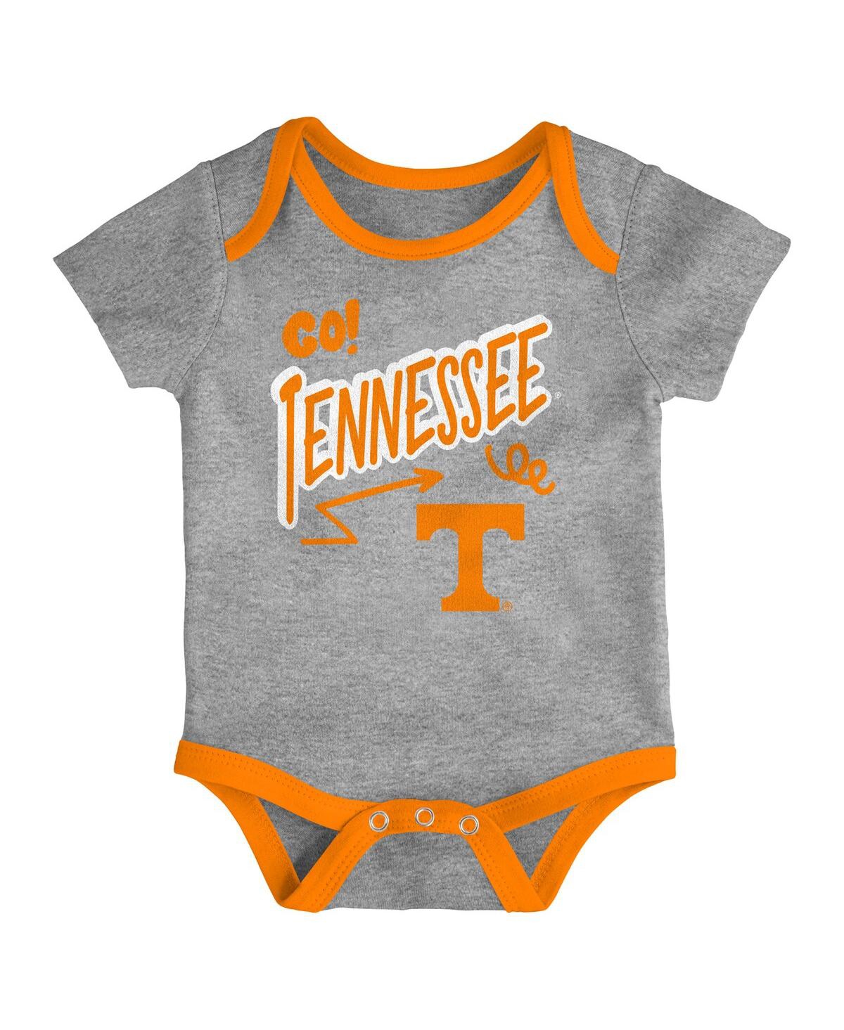 Outerstuff Baby Boys And Girls 3-pack Tennessee Volunteers All Day Play Bodysuit Set In Multi