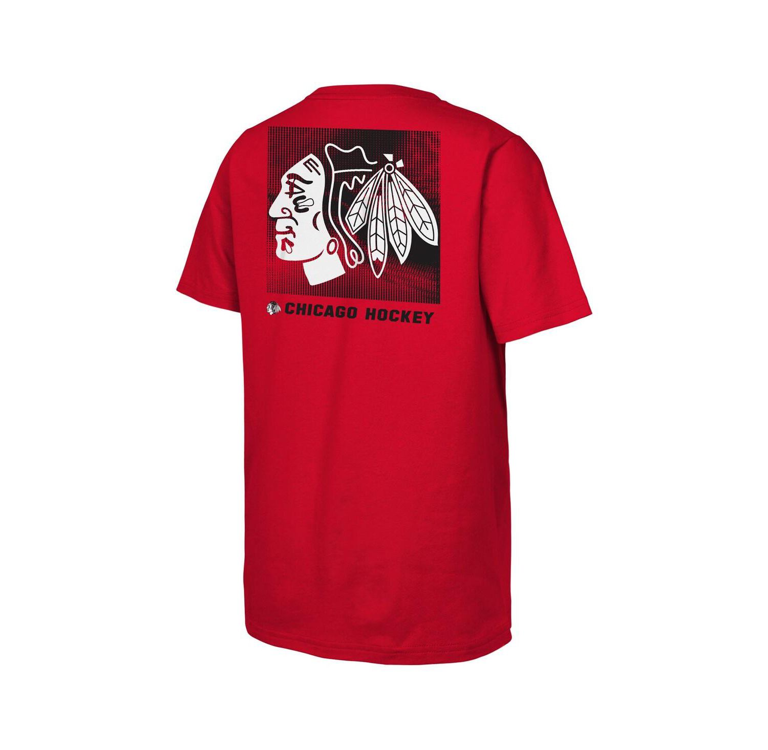 Big Boys and Girls Red Chicago Blackhawks Atmosphere T-Shirt