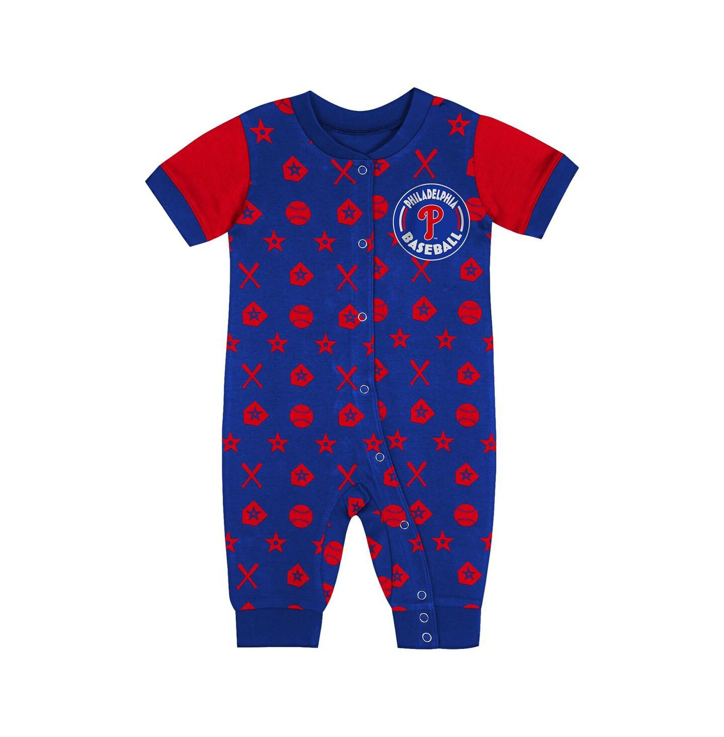 Комбинезон Outerstuff Newborn Blue Philadelphia Phillies Hard 90 Coveralls для мальчиков — фото 2