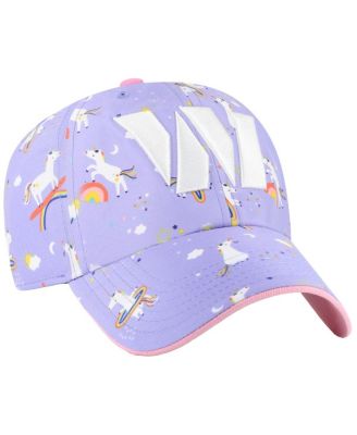 Girls Preschool Lavender Washington Commanders Unicorn Clean Up Adjustable Hat