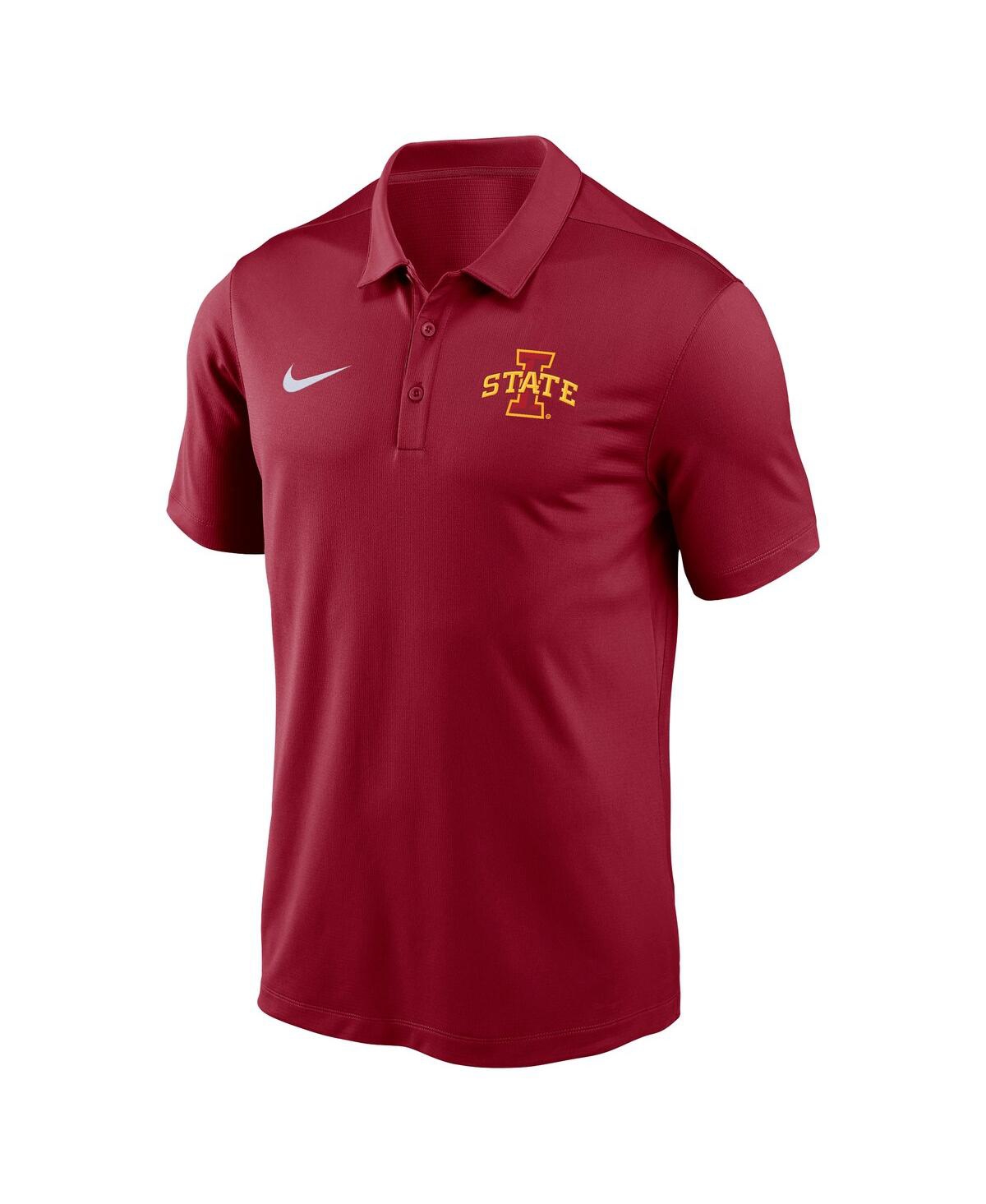 Nike Men's Cardinal Iowa State Cyclones Victory Solid Performance Polo Shirt In Red