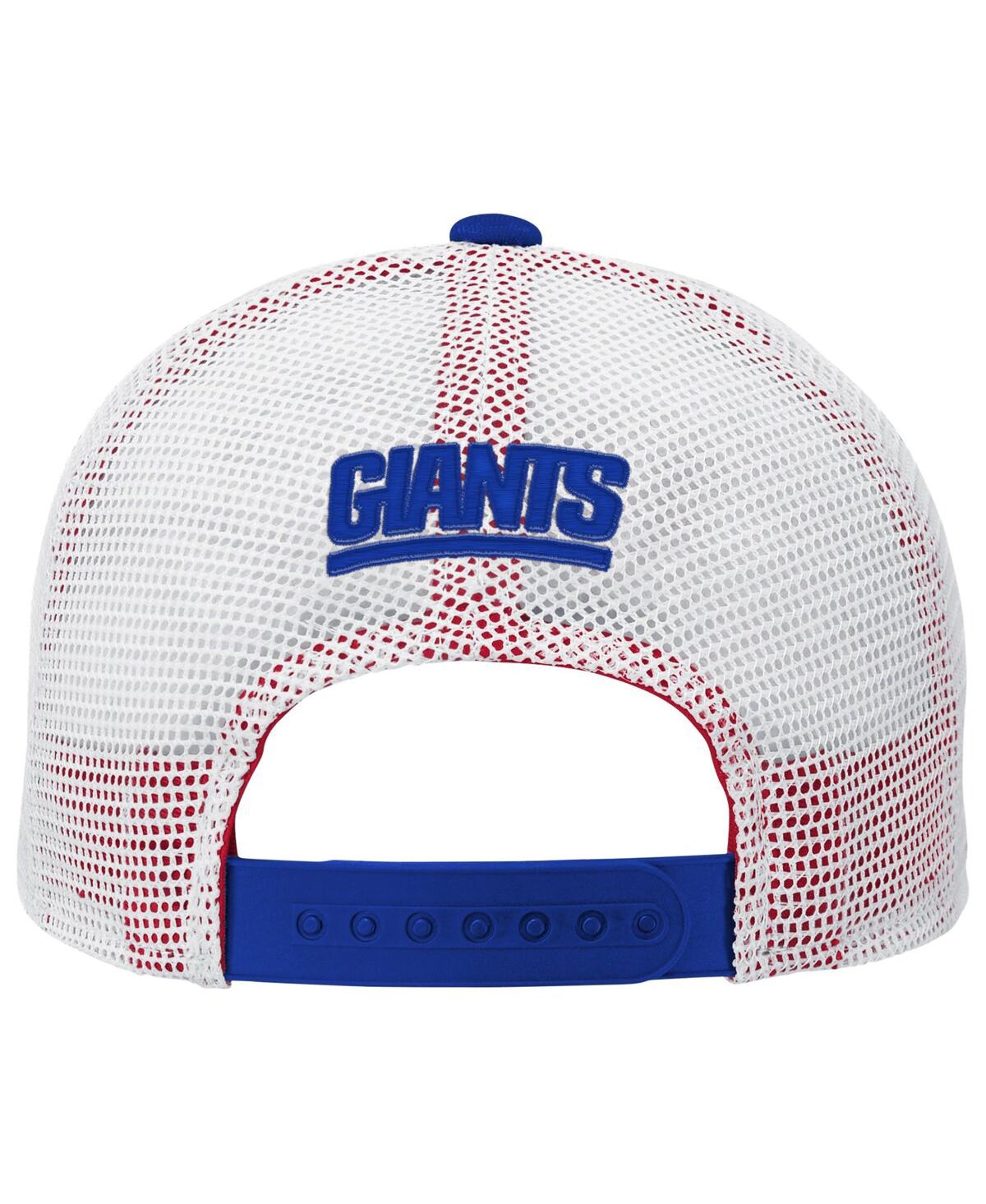 Outerstuff Big Boys And Girls Royal New York Giants Core Lockup Trucker Adjustable Hat In Blue