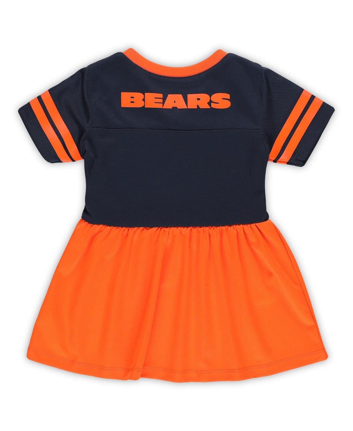 Outerstuff Girls Toddler Navy Chicago Bears Stadium Lights Fashion Jersey Dress In Blue