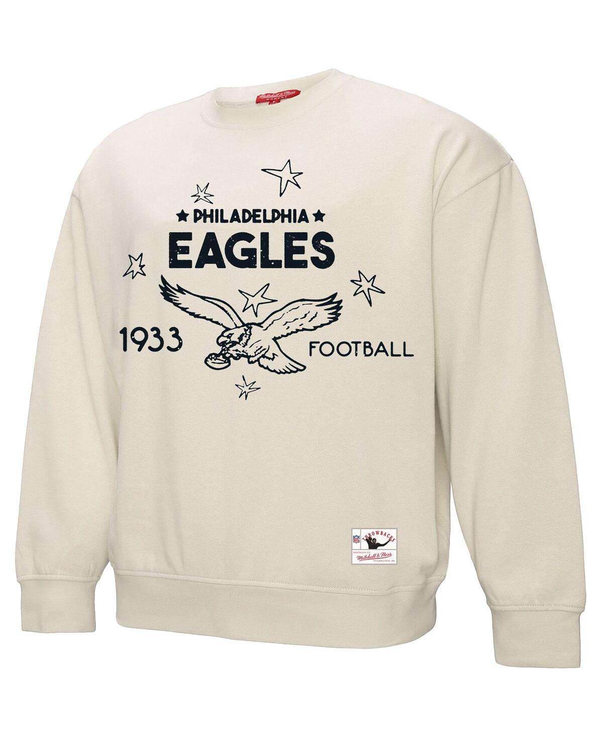 Fanatics Women's Cream Philadelphia Eagles Plus Size Shooting Star Pullover Sweatshirt In White