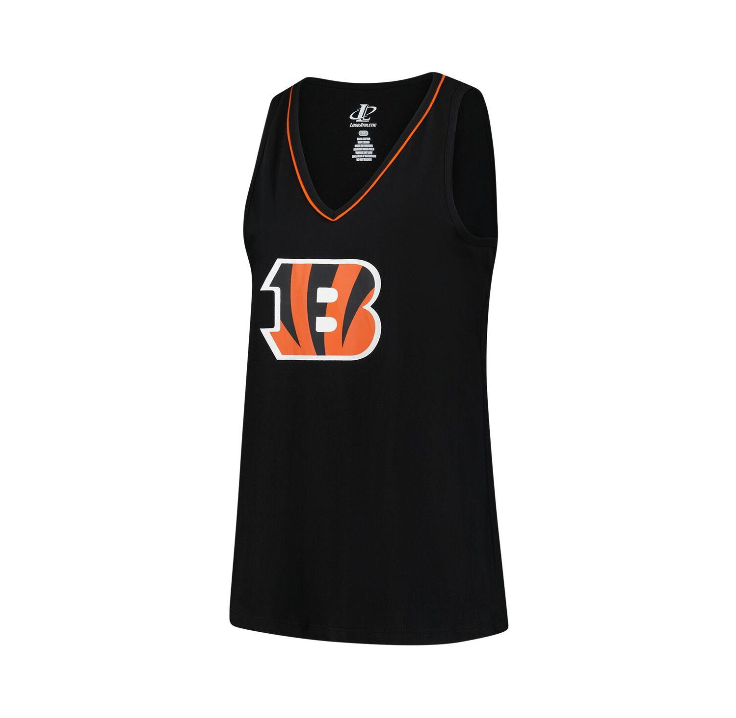 Women's Black Cincinnati Bengals Plus Size Stellar Win V-Neck Tank Top