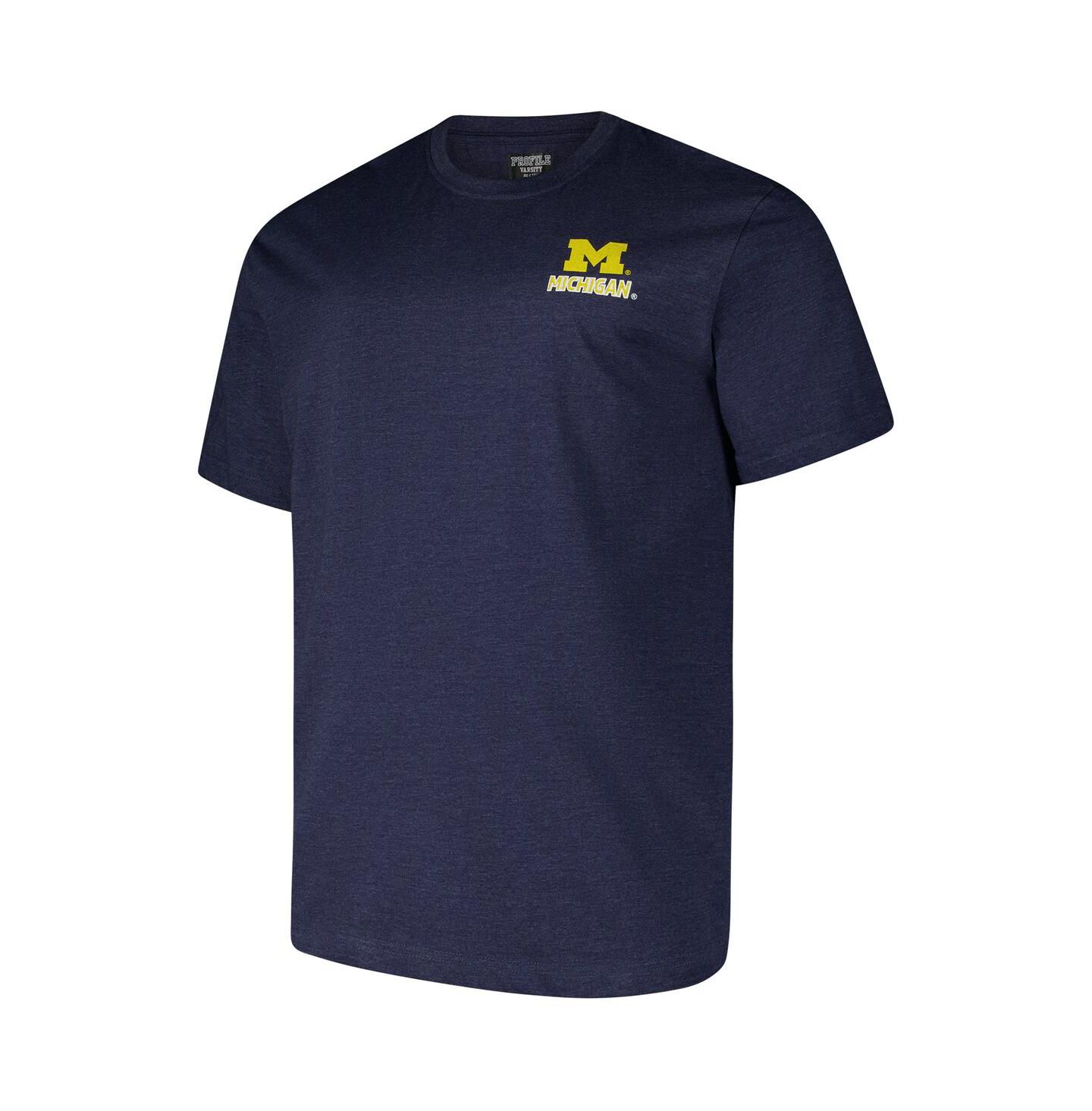 Мужская футболка Fanatics Navy Michigan Wolverines Big & Tall Ideal Faded — фото 3