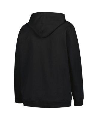 Women's Black Michigan Wolverines Plus Size Heart Soul Notch Neck Pullover Hoodie