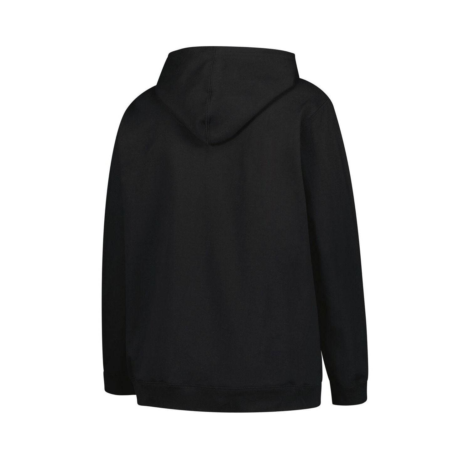 Women's Black Michigan Wolverines Plus Size Heart & Soul Notch Neck Pullover Hoodie