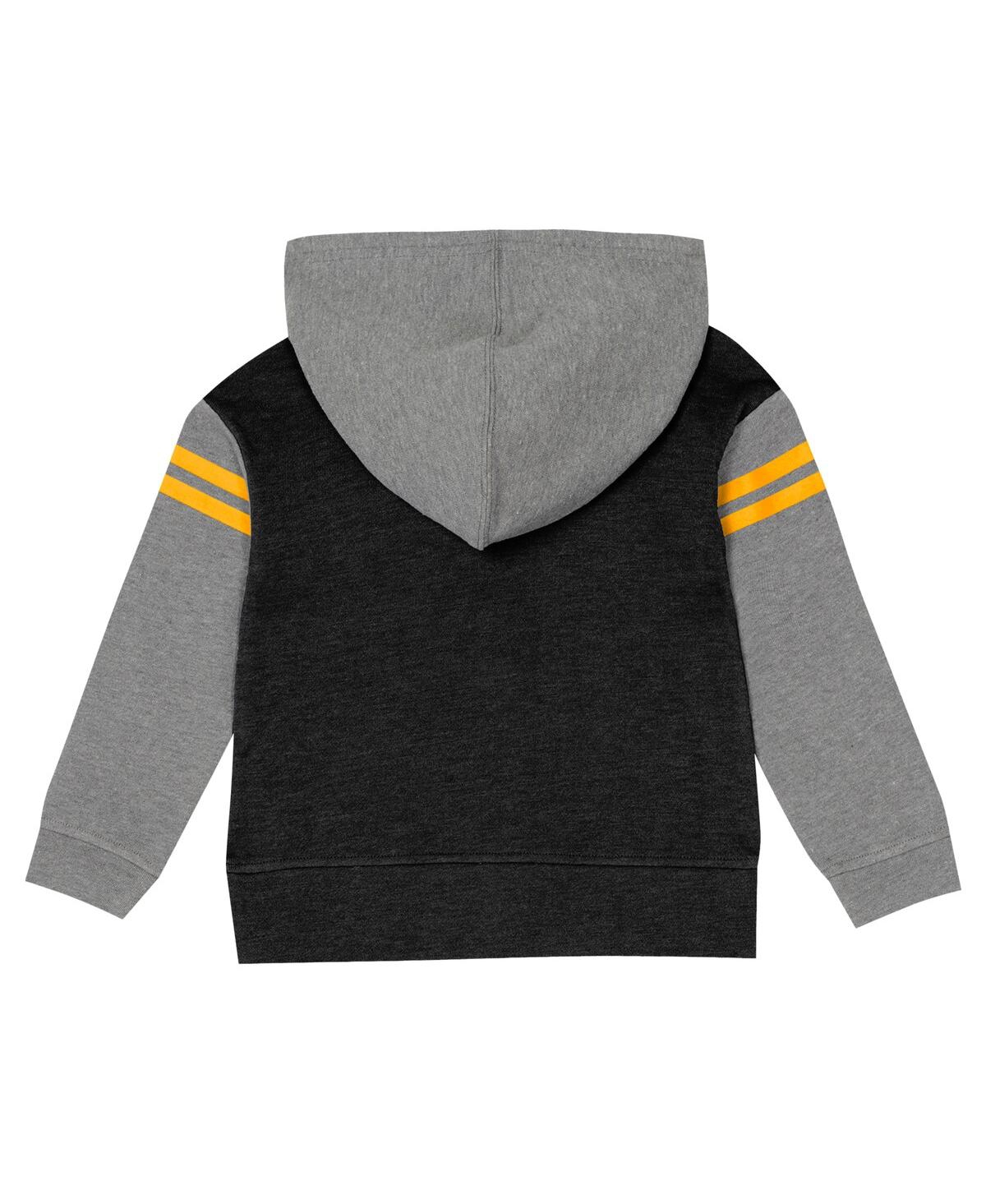 Outerstuff Girls Preschool 2-piece Black Iowa Hawkeyes Preschool Clubhouse Pullover Hoodie And Legging Set In Gray