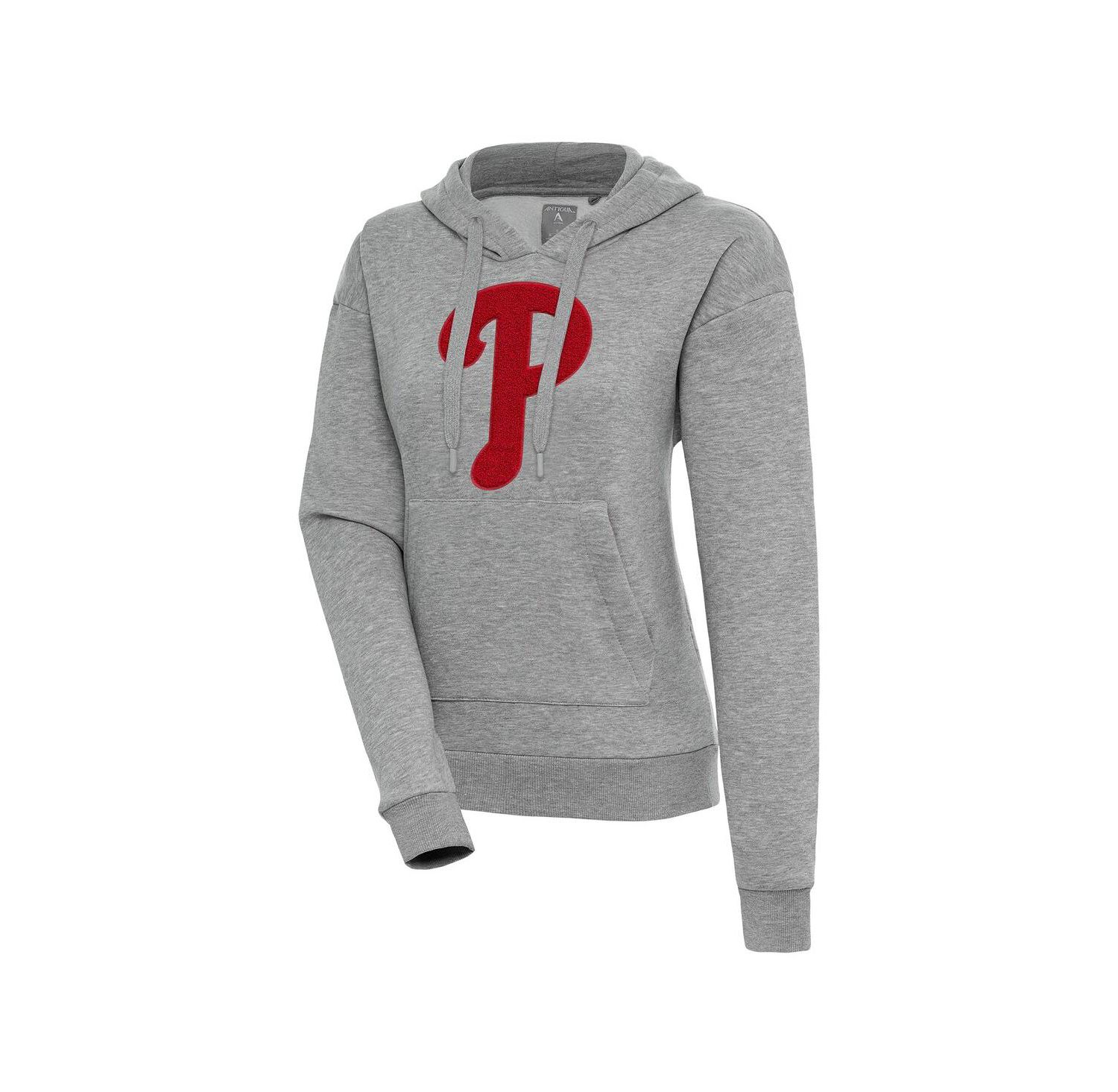 Women's Heather Gray Philadelphia Phillies Victory Pullover Hoodie