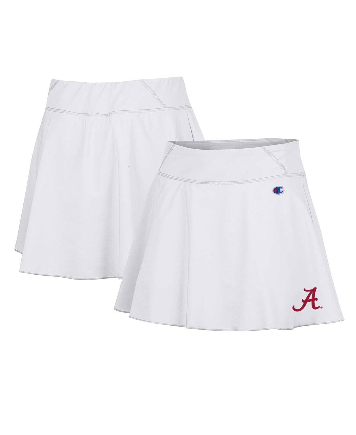 Champion Women's White Alabama Crimson Tide Tailgate Soft Touch Skort In White