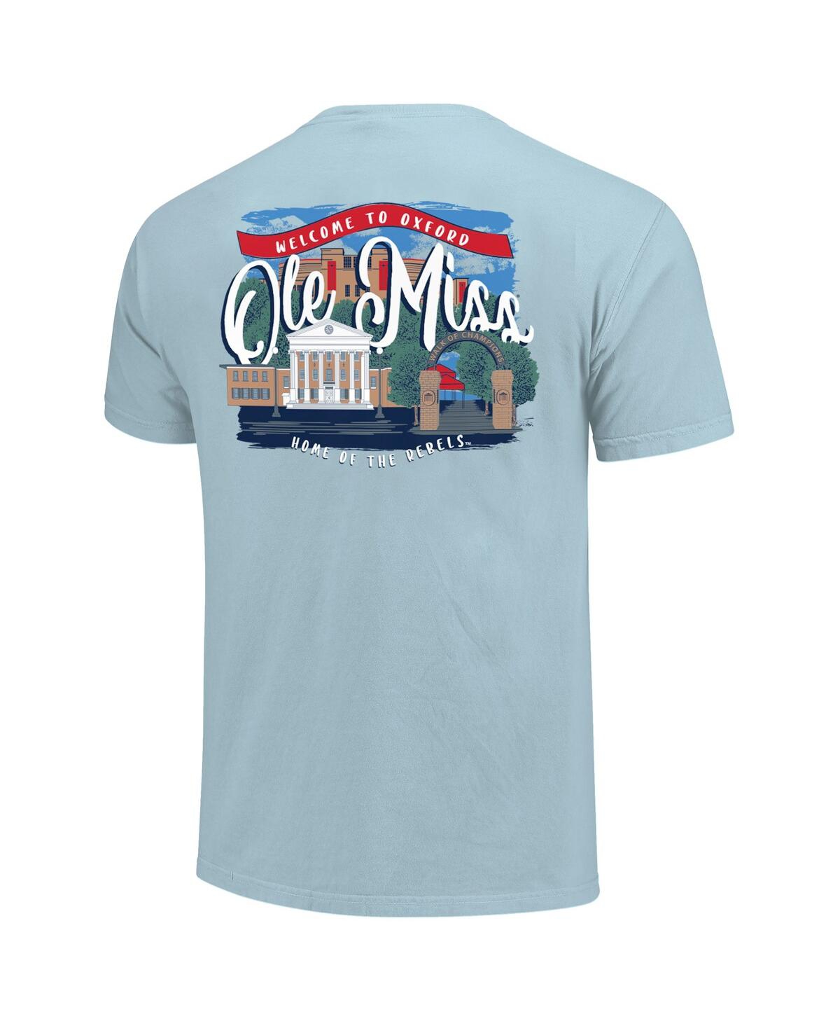 Image One Blue Ole Miss Rebels Comfort Colors Campus Scene Drawing Script T-shirt In Blue