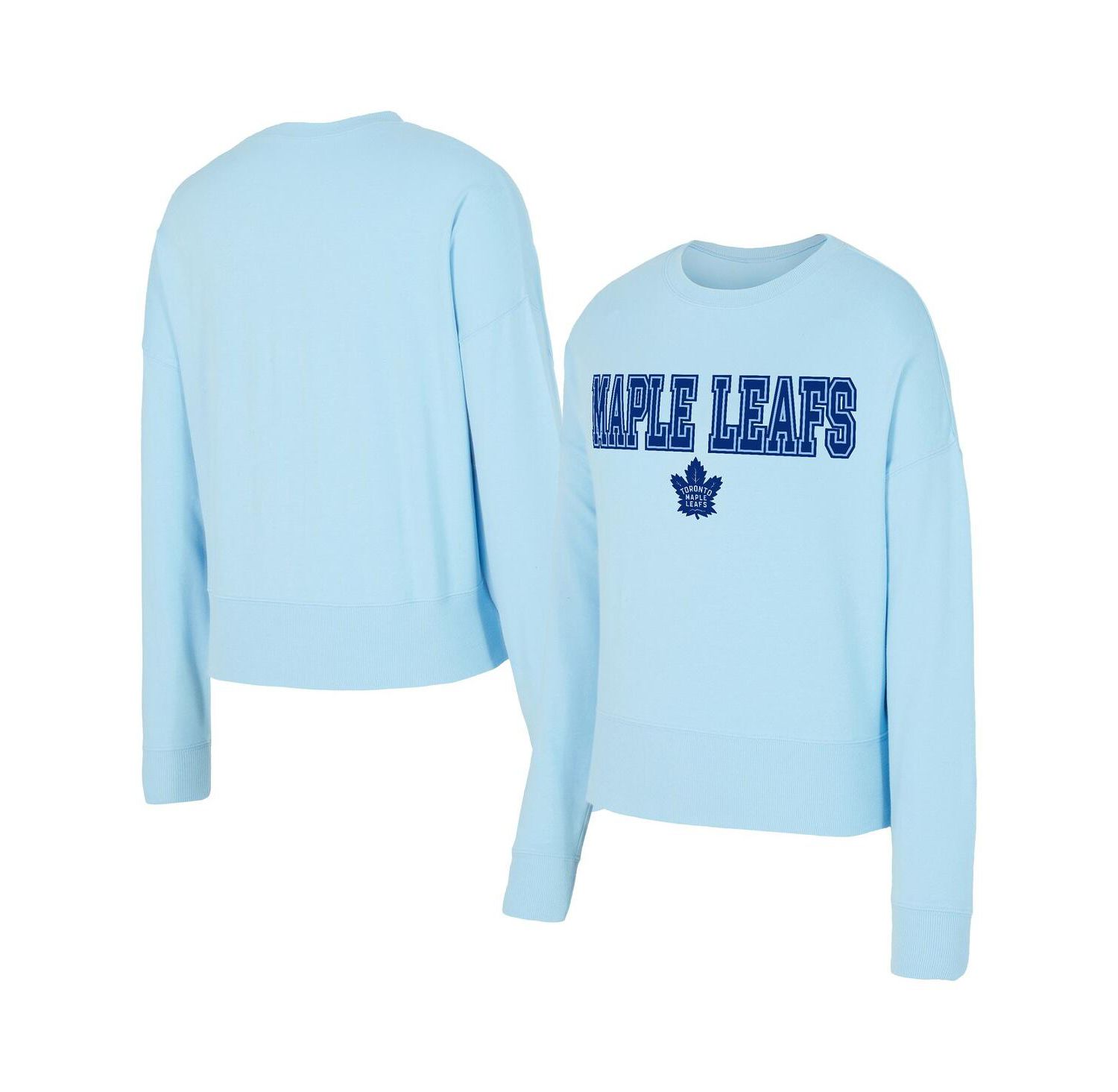 Women's Light Blue Toronto Maple Leaf's Tonal Pullover Tri-Blend Sweatshirt