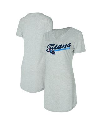 Concepts Sport - Women's Gray Tennessee Titans Petition Knit Nightshirt