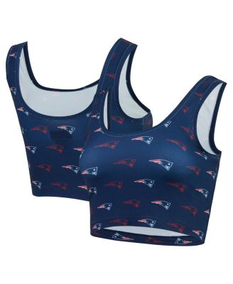 Concepts Sport - Women's Navy New England Patriots Record Allover Print Bralette