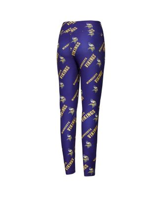 Women's Purple Minnesota Vikings Breakthrough Allover Print Knit Sleep Leggings