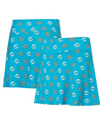 Concepts Sport - Women's Aqua Miami Dolphins Record Allover Print Knit Sleep Skort