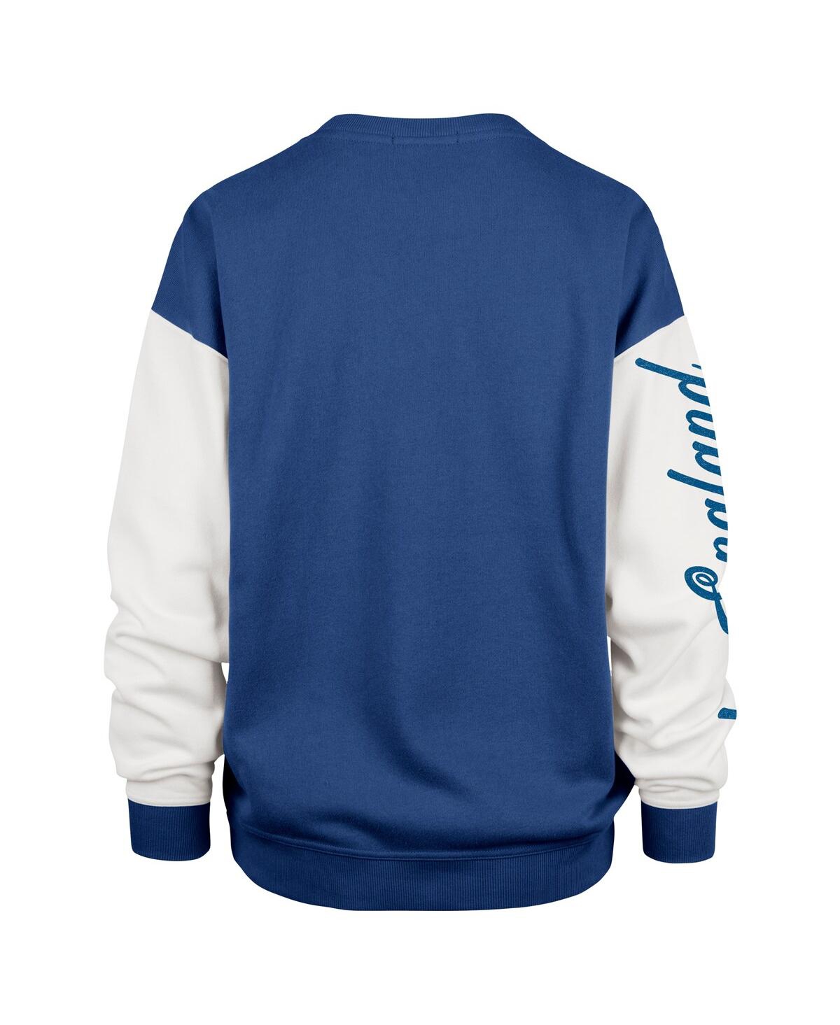 47 Brand Women's Navy New England Patriots Double Header Rise Andie Pullover Sweatshirt In Blue