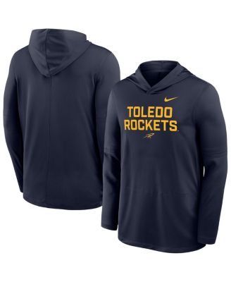 Nike - Men's Navy Toledo Rockets Sideline Dri-FIT Lightweight Hooded Sweatshirt