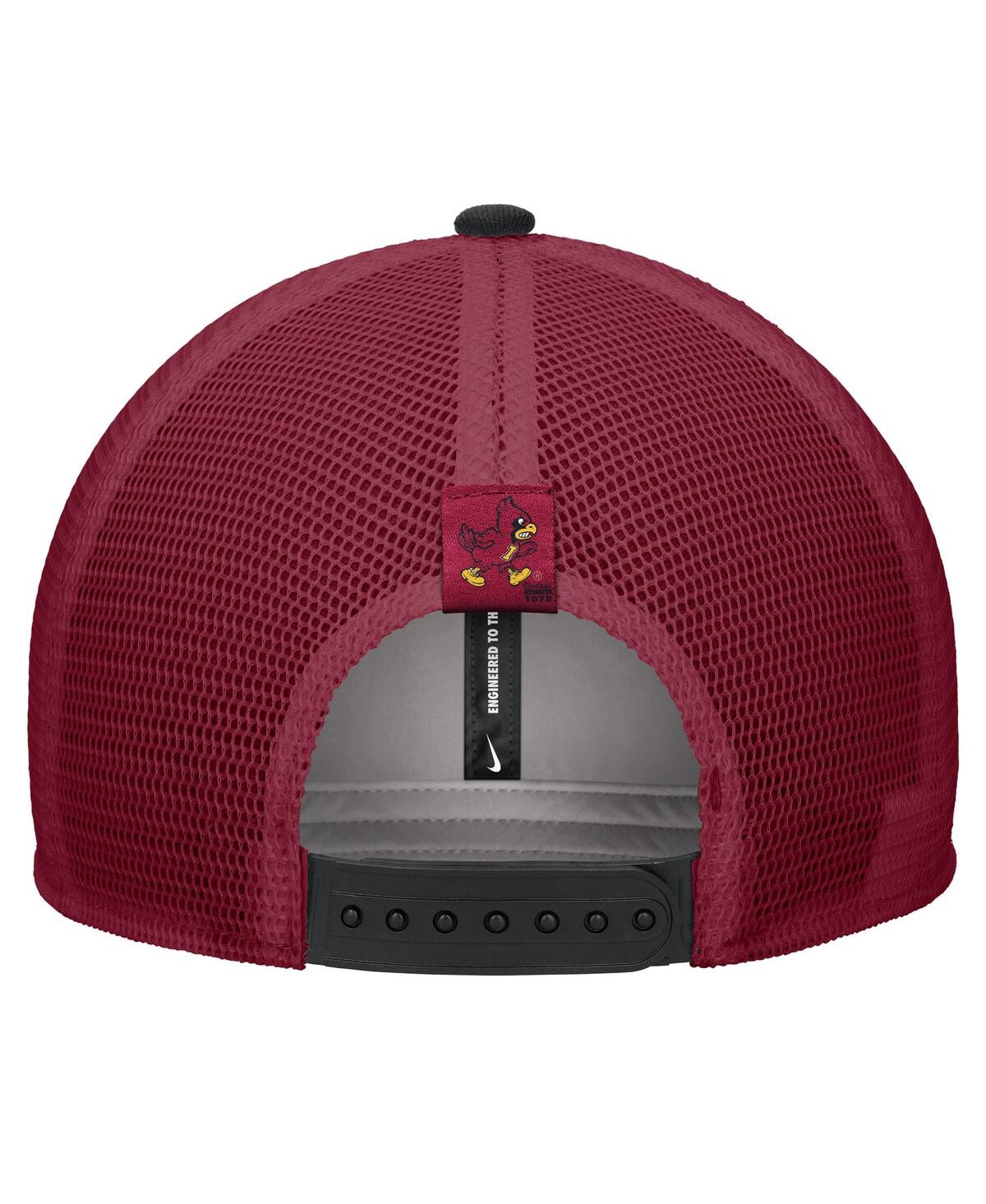 Nike Men's Black Iowa State Cyclones Vintage Arch Rise Performance Trucker Adjustable Hat In Black