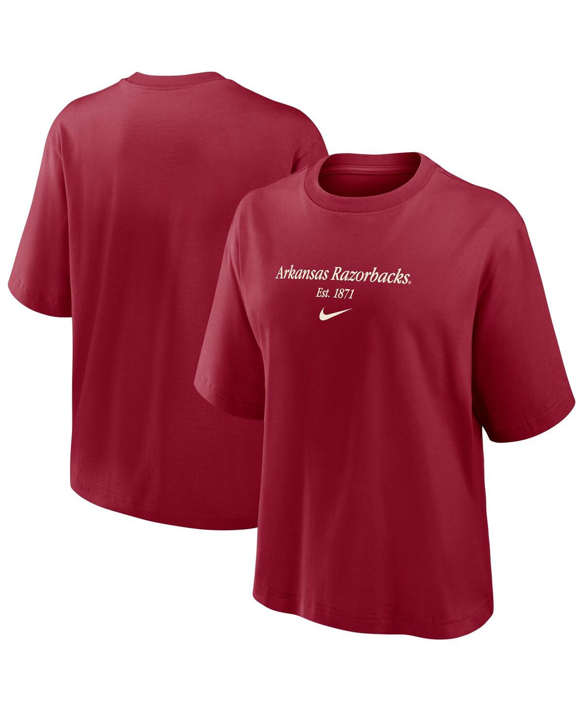 Nike Cardinal Arkansas Razorbacks Boxy T-shirt In Red