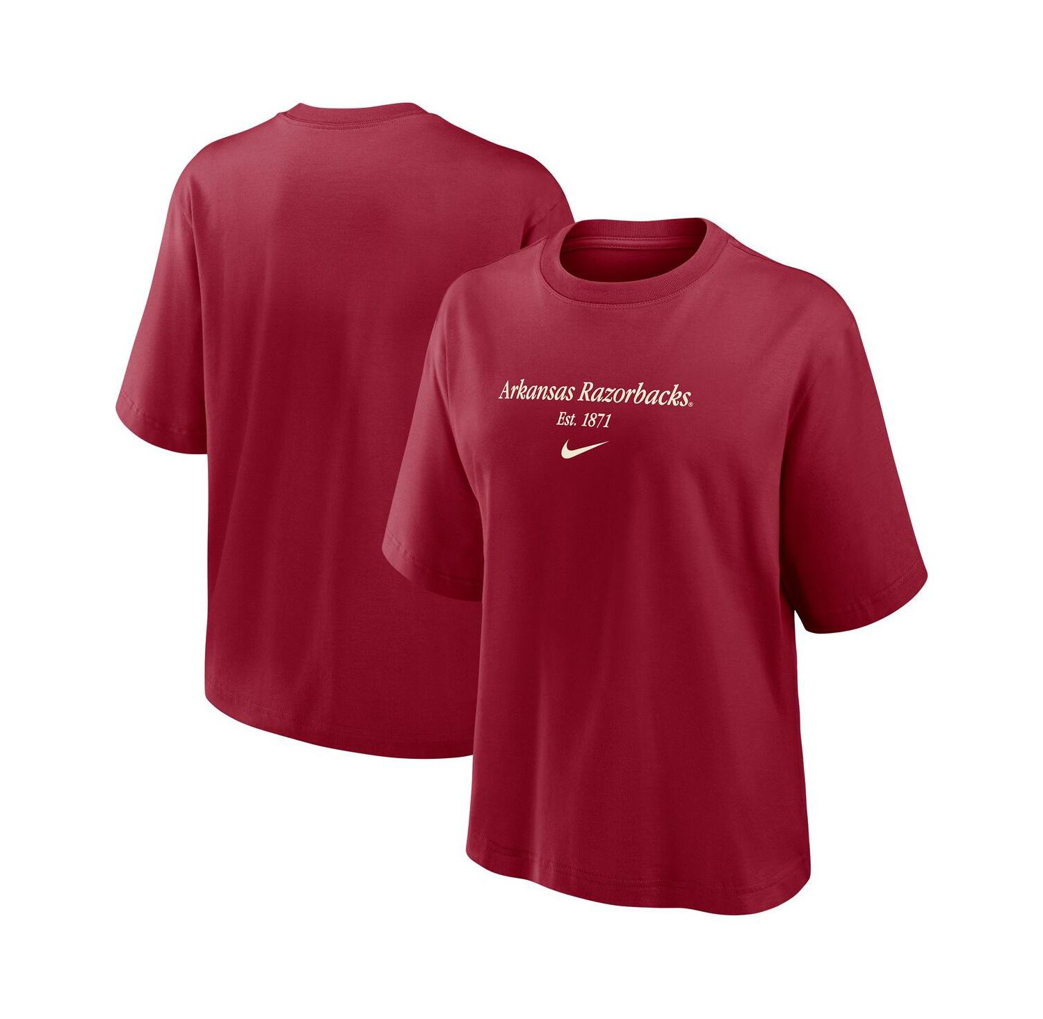 Women's Cardinal Arkansas Razorbacks Boxy T-Shirt