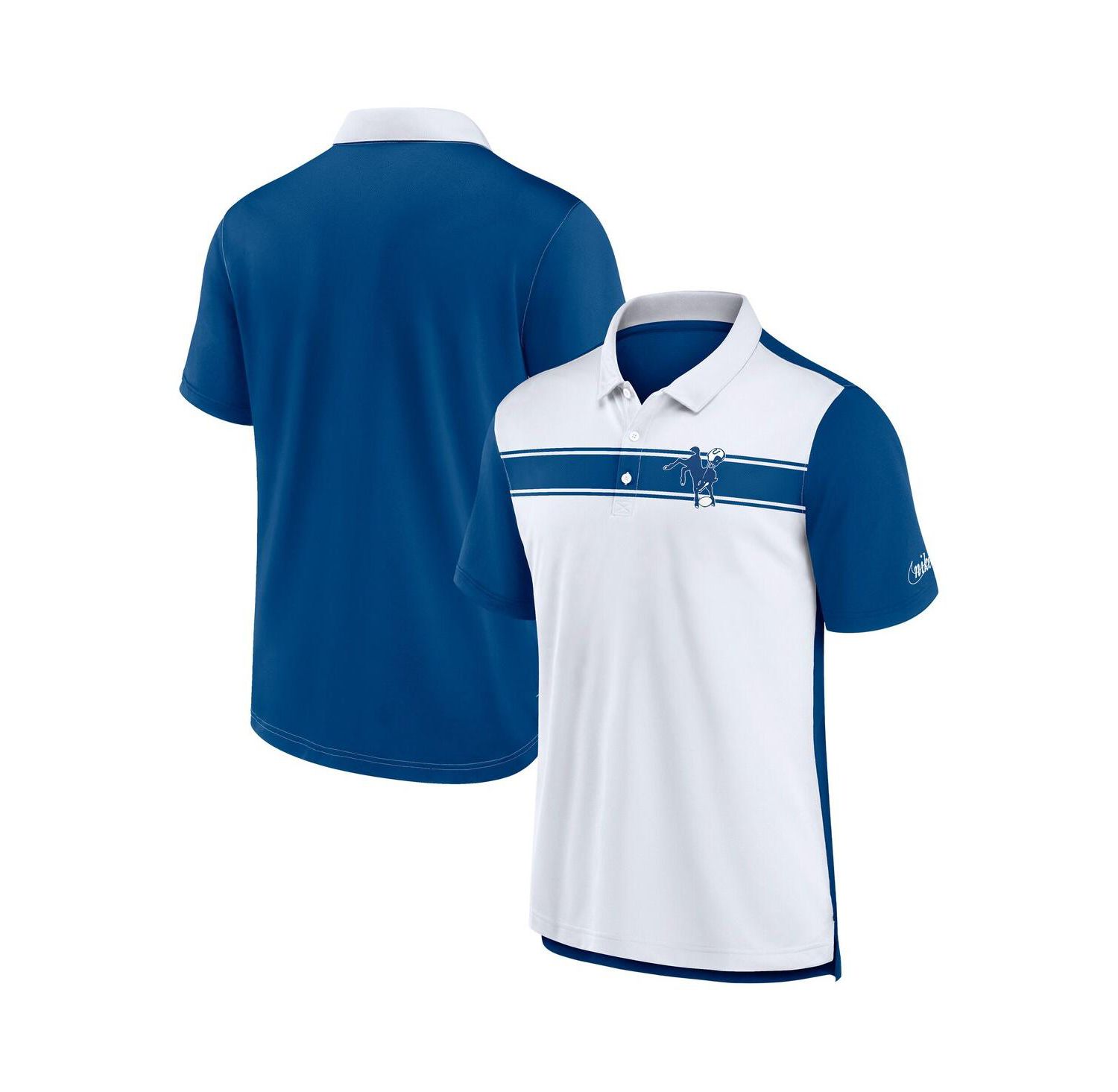 Men's White/Royal Indianapolis Colts Rewind Pique Polo Shirt