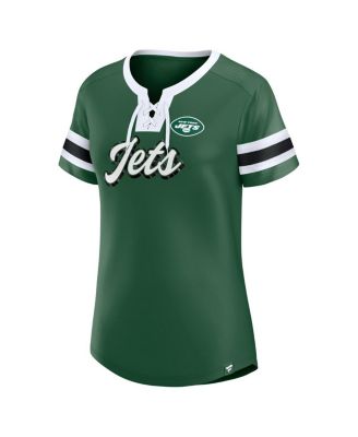Women's Green New York Jets Original State Lace-Up T-Shirt