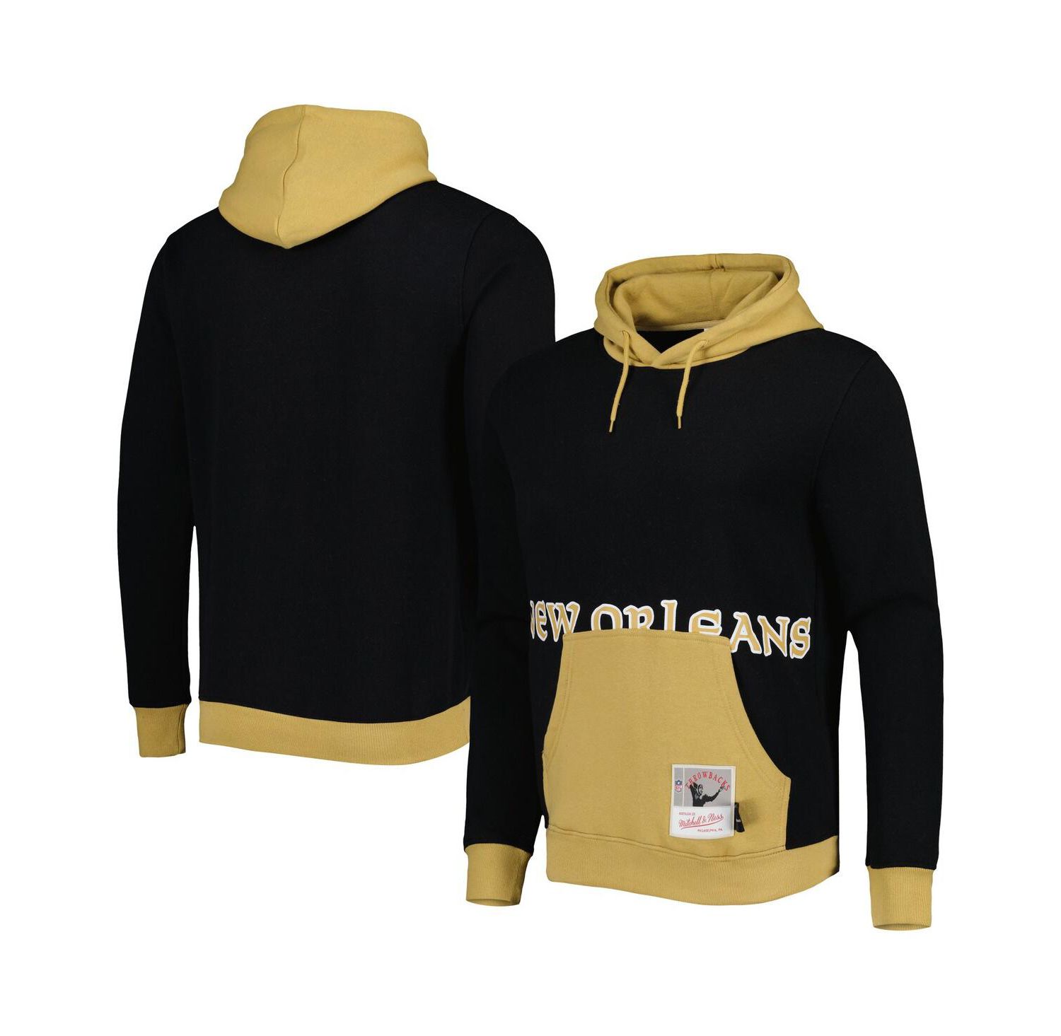 Men's Black New Orleans Saints Big Face 5.0 Pullover Hoodie