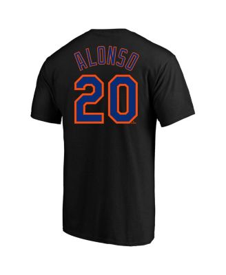 Men's Pete Alonso Black New York Mets Big Tall Name Number T-Shirt