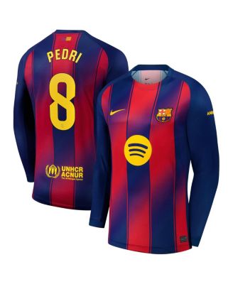Nike - Men's Pedri Navy Barcelona 2025/26 Home Replica Long Sleeve Jersey