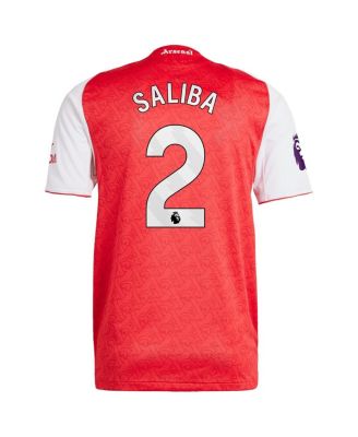 Men's William Saliba Red Arsenal 2025/26 Home Authentic Player Jersey
