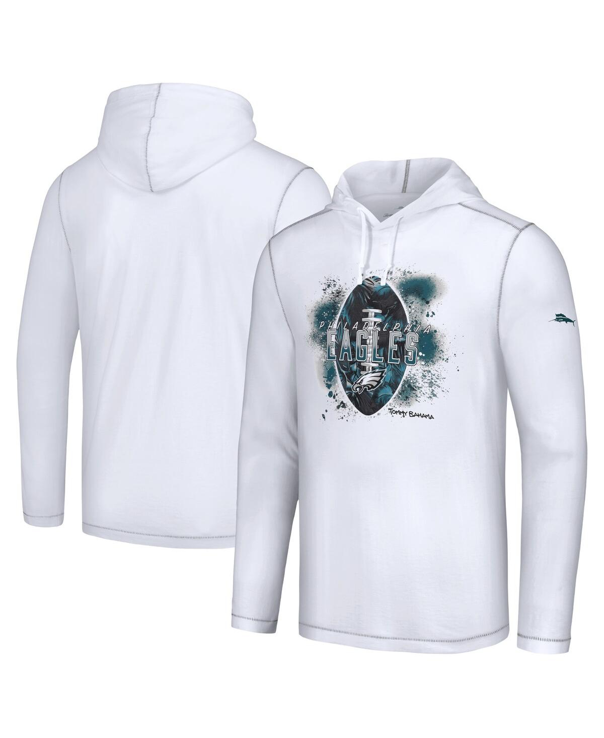 Tommy Bahama Men's White Philadelphia Eagles Graffiti Touchdown Pullover Hoodie In White