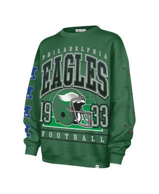 Women's Kelly Green Philadelphia Eagles Go Big Oversized Pullover Sweatshirt
