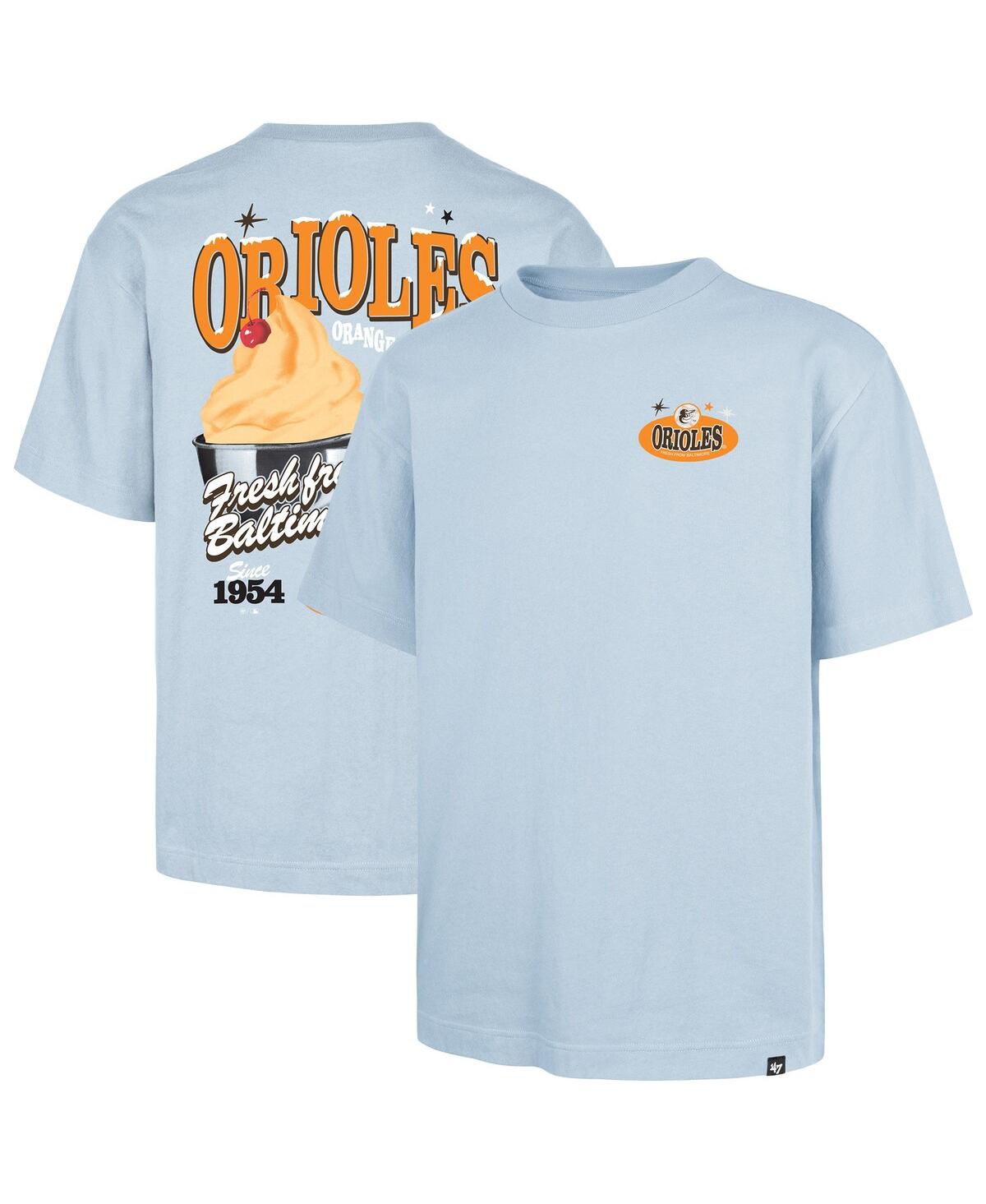 47 Brand Men's Light Blue Baltimore Orioles Ice Cream Parlor Foundation T-shirt In Blue