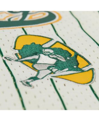 Men's Reggie White Cream Green Bay Packers Name Number Mesh Button-Up Baseball Jersey