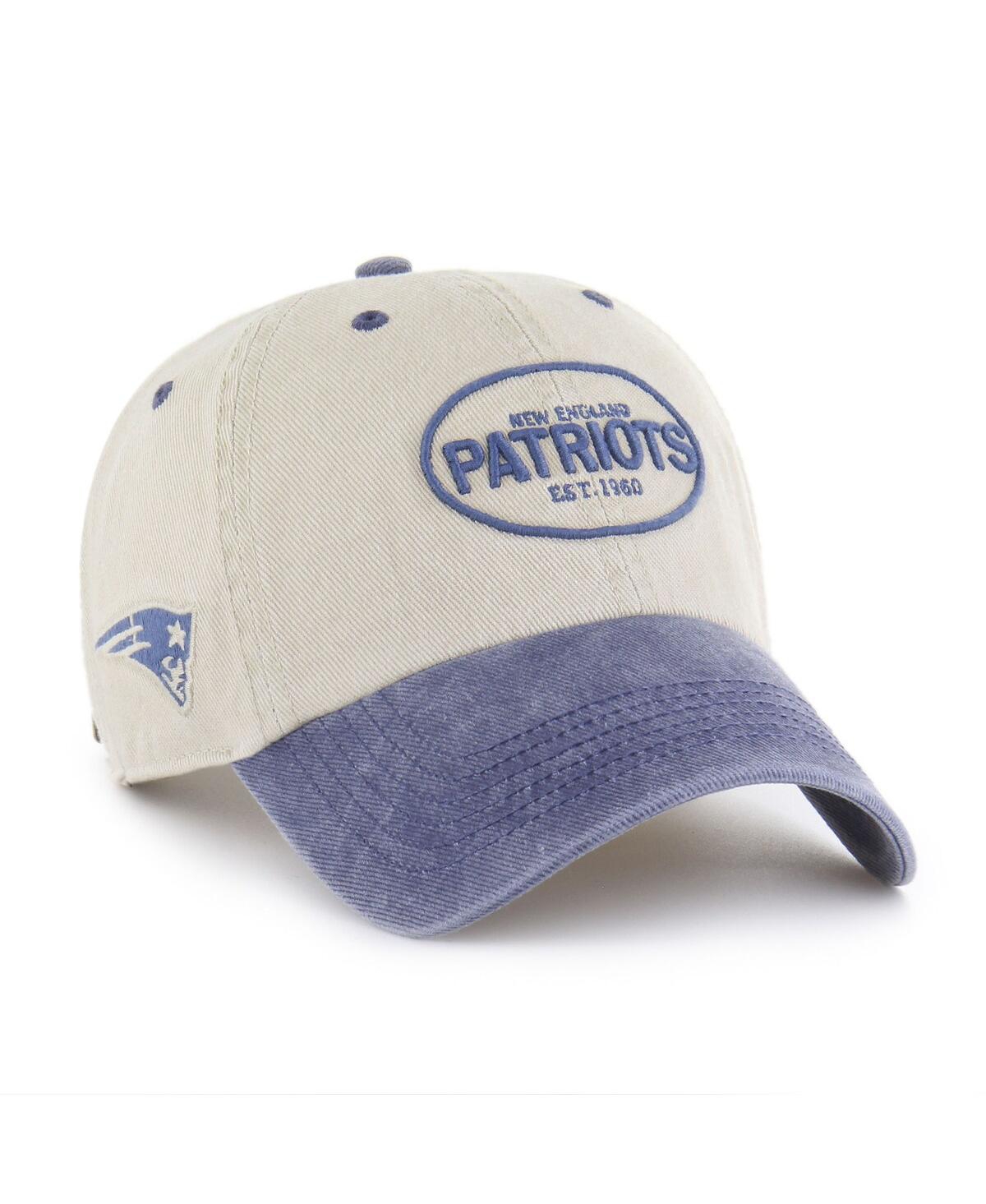 47 Brand Men's Khaki New England Patriots Breaking Trail Clean Up Adjustable Hat In Brown