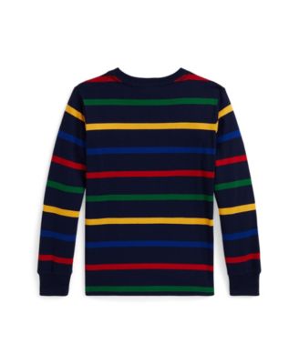Toddler and Little Boys Striped Long Sleeve T-Shirt