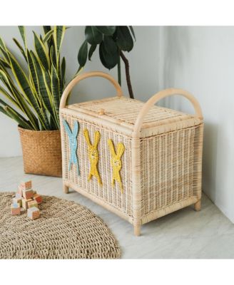 - Handcrafted Rattan Anais Storage Trunk with handles - Wicker