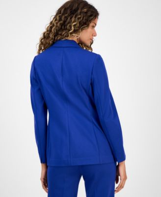 Women's Compression Notch-Collar Single Button Blazer