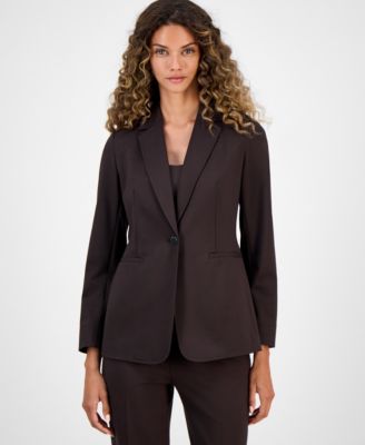 Women's One-Button Blazer & Straight-Leg Pants Suit Separates, Macy's Exclusive