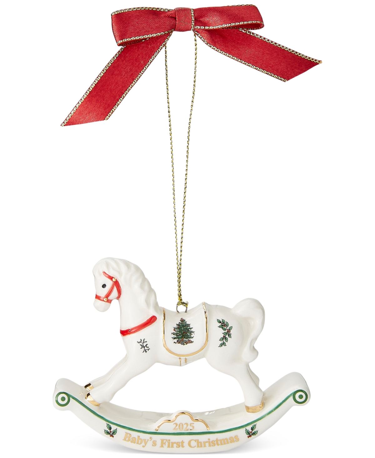 Spode Christmas Tree 2025 Baby's First Christmas Horse Ornament In Multi