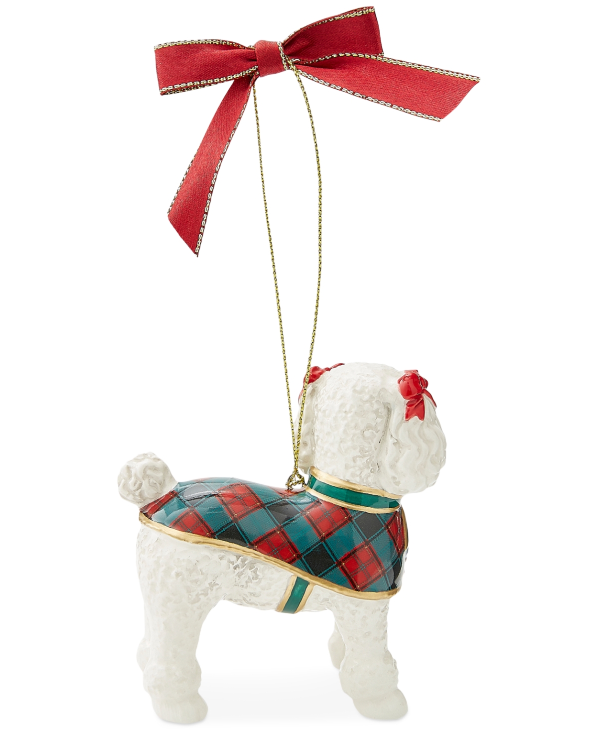 Spode Christmas Tree French Poodle Ornament In Multi