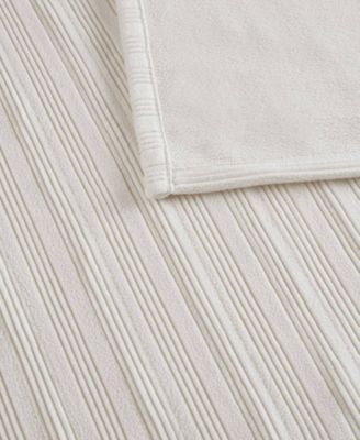 Heated Textured Fleece Blanket, Queen