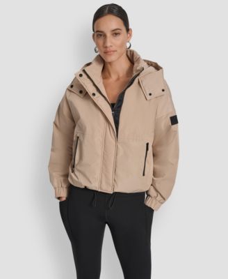 DKNY - Women's Hooded Oversize Jacket With Sewn-In Diamond Quilted Lining