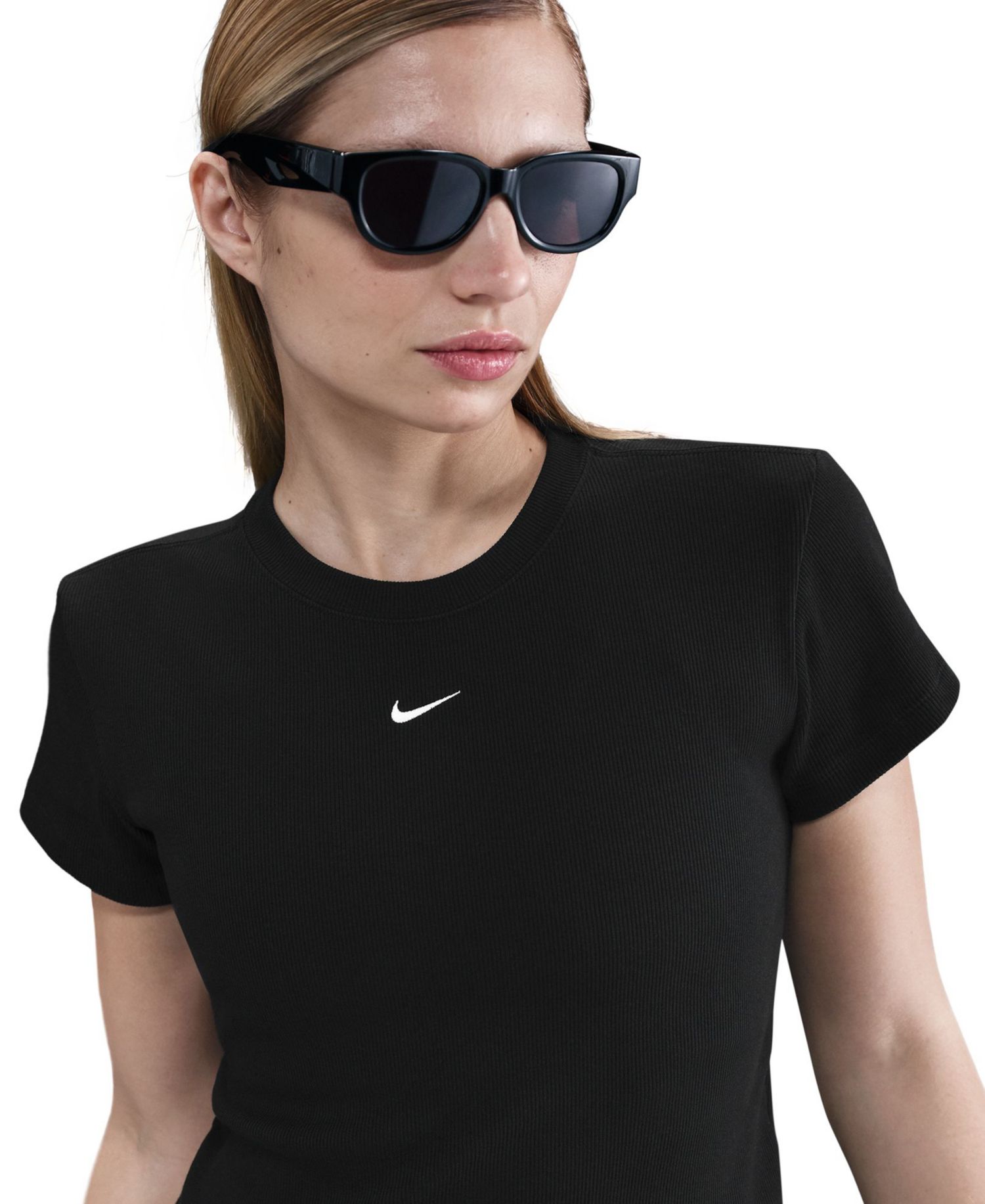 Women's Sportswear Tight Ribbed Short-Sleeve T-Shirt