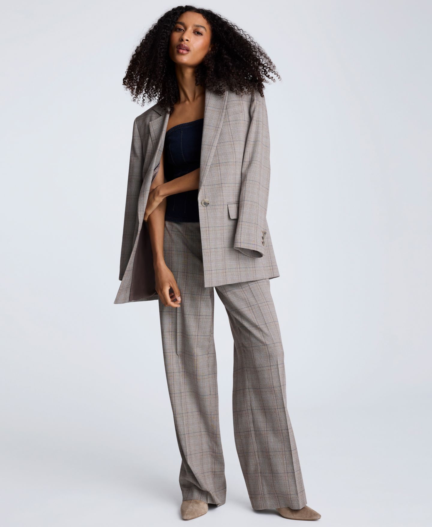 Женский пиджак Kenneth Cole Plaid Blazer, цвет: Оловянный зелёный разноцветный — фото 3