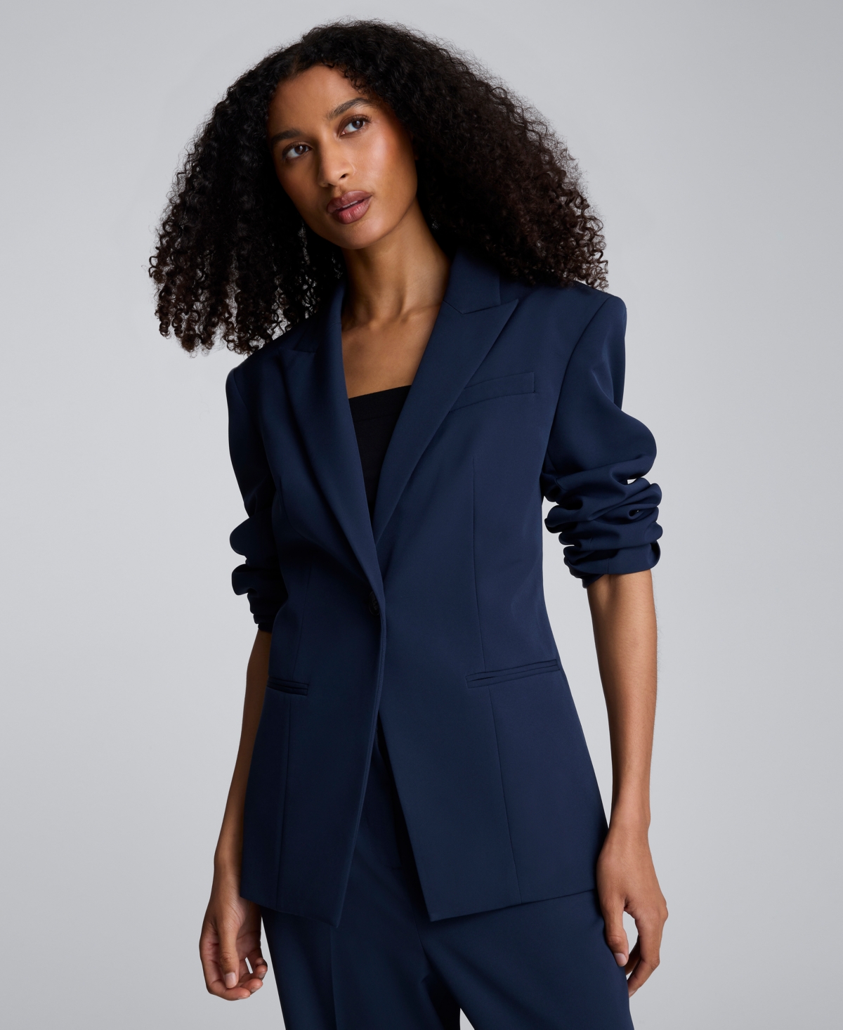 Kenneth Cole Slim Fit Luxe Twill One-button Blazer In Multi