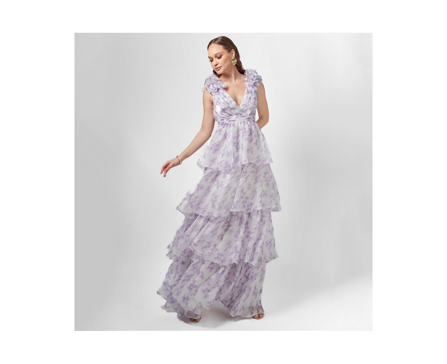 Women's Violeta Tiered Print Gown