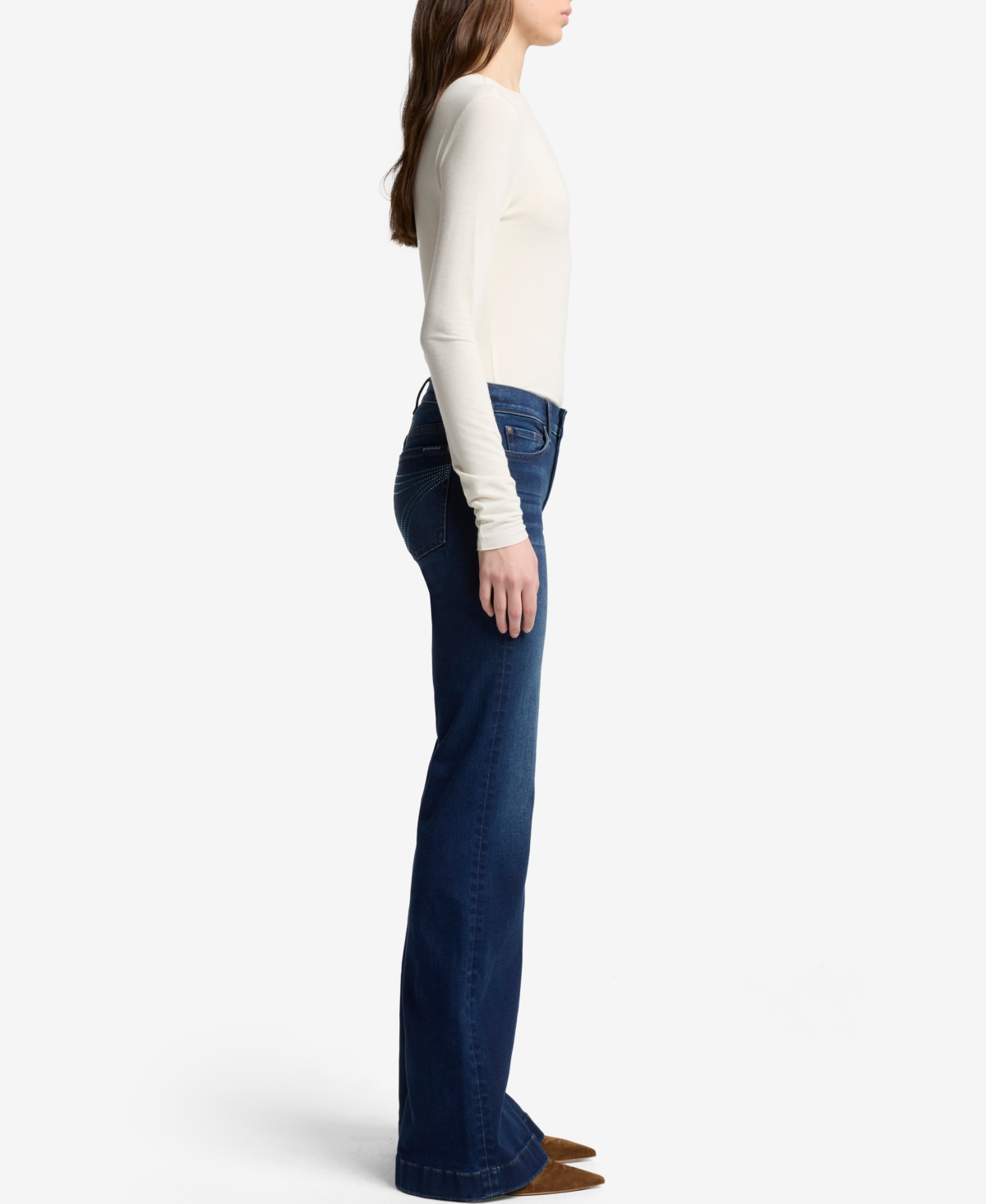 7 For All Mankind Women's Dojo Flare Leg Jeans In Blue